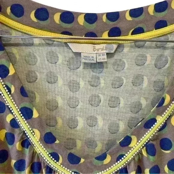 Boden Jersey Polka Dots Driftwood Sienna Dress Size 4R - Picture 5 of 11